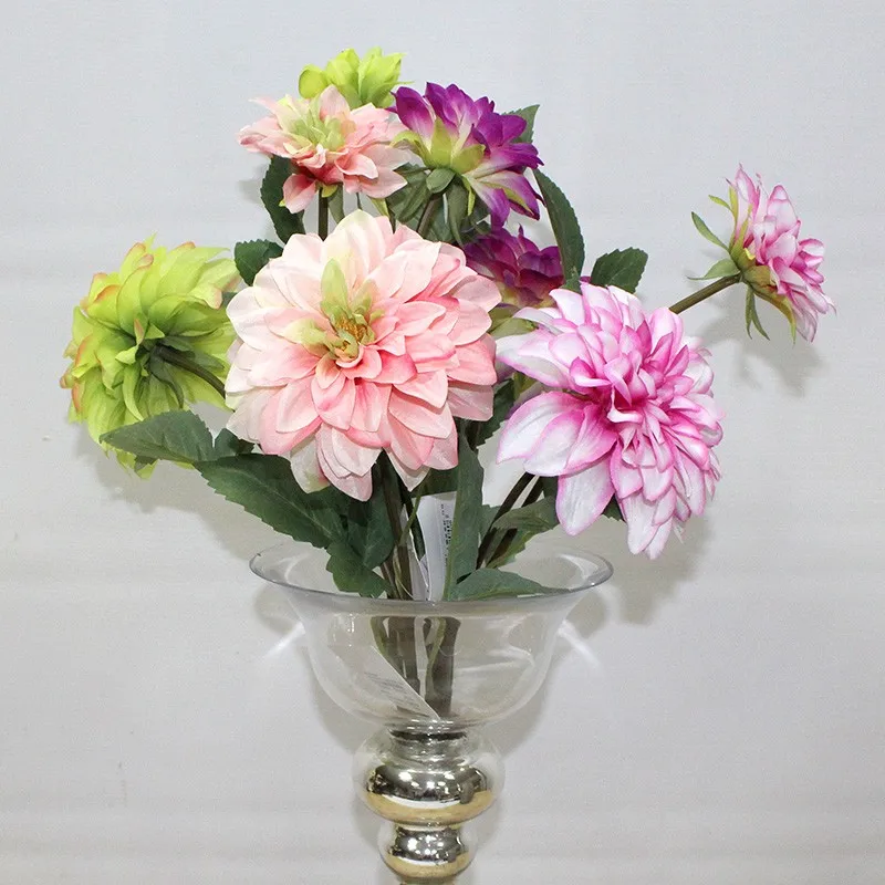 Weddings Preserved Faux Silk Dahlia Artificial Foam Flowers Wholesale