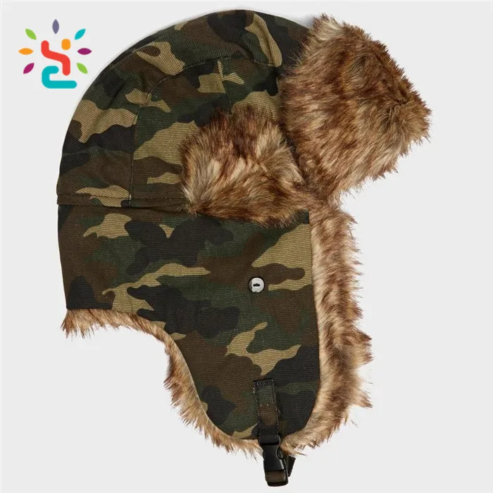 camo fur hat
