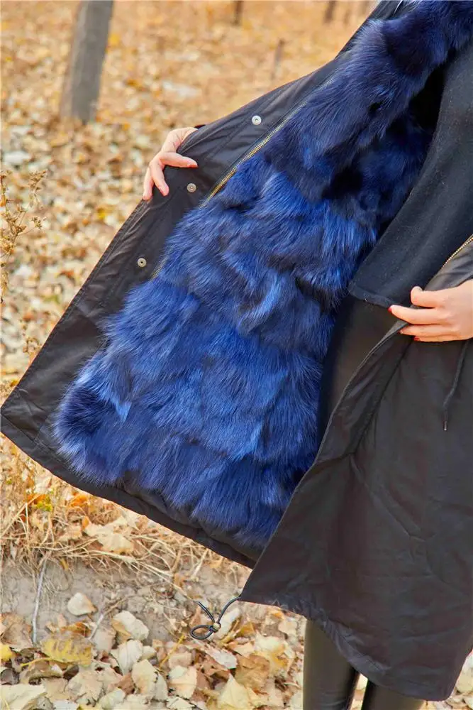 genuine italian design real raccoon fur hooded winter coat with