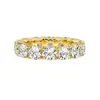 925 Sterling Silver 18K Gold 5mm Round Eternity Ring Band