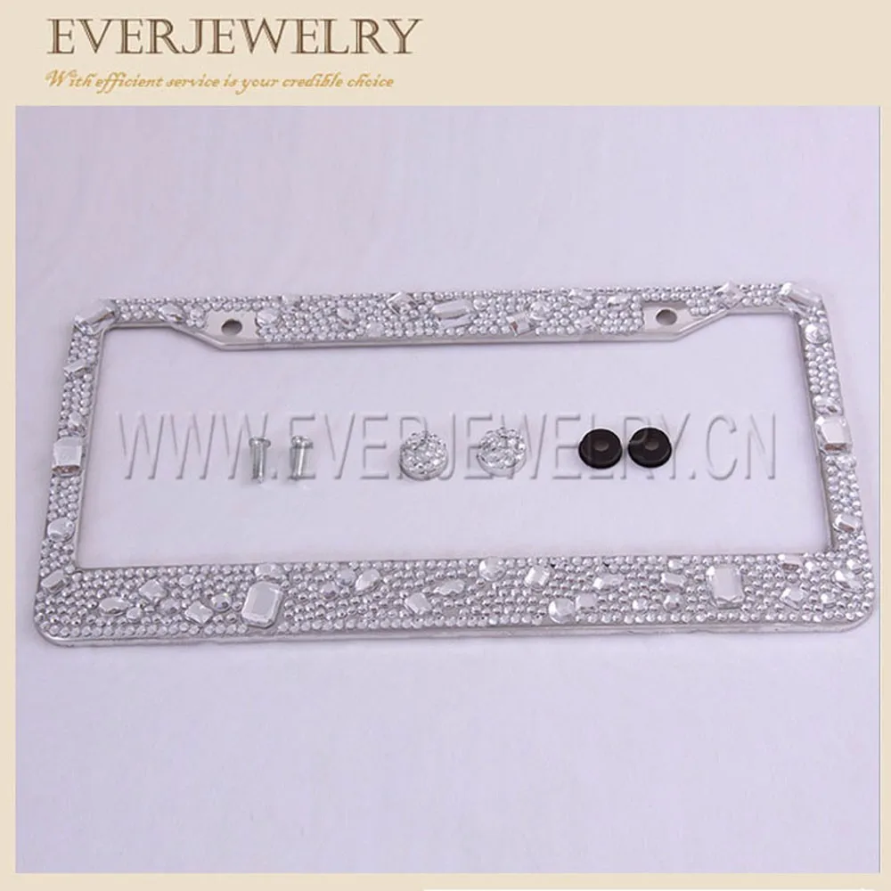 Customized Luxury Diy Bling Car License Plate Frame Usa & Ca Size