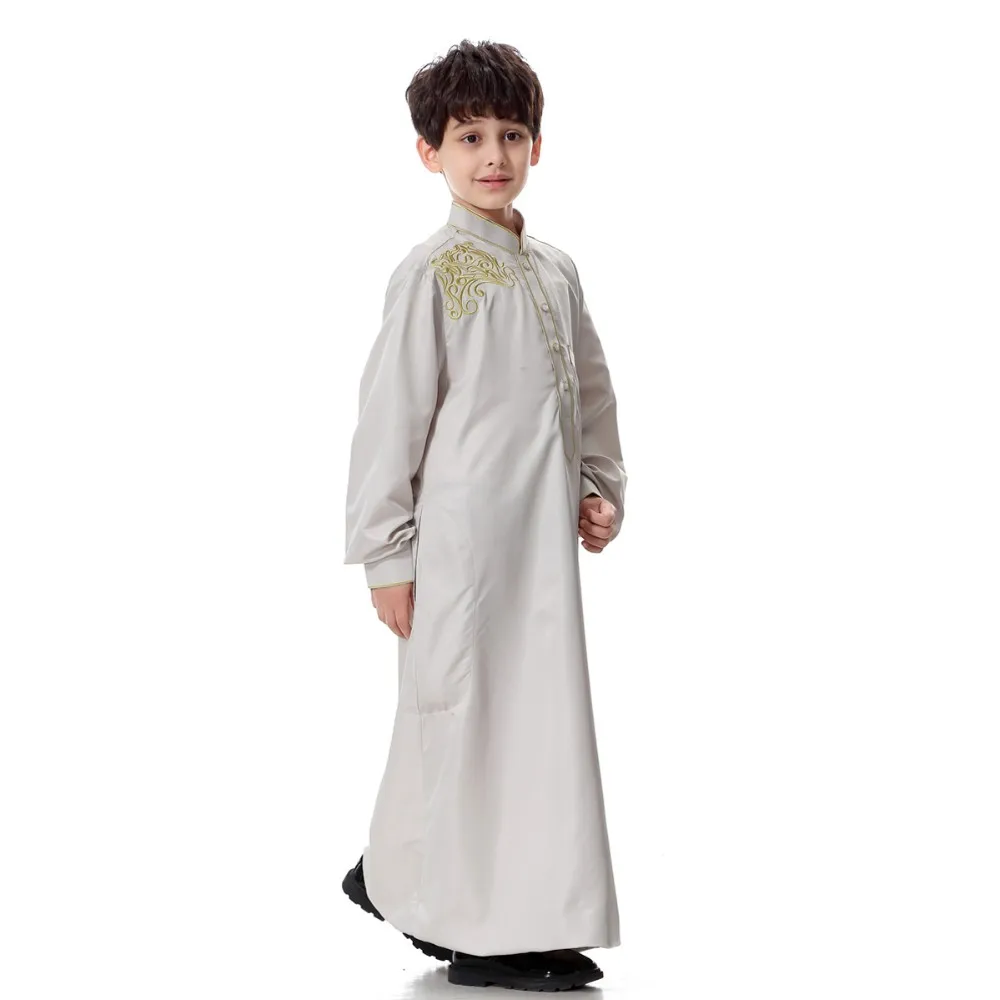 IDOPIP Muslim Baby Boys Ramadan Eid Outfit Kaftan Thobe
