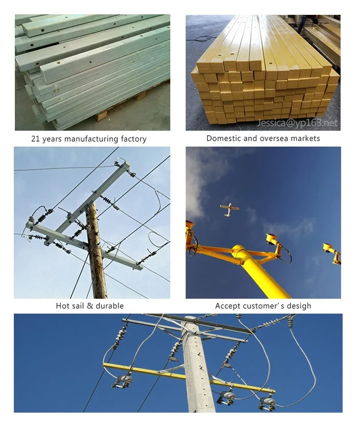 Frp Grp Fiberglass Electric Insulation Crossarm/ For 11kv 33kv High Strength Uv Resistant/custom