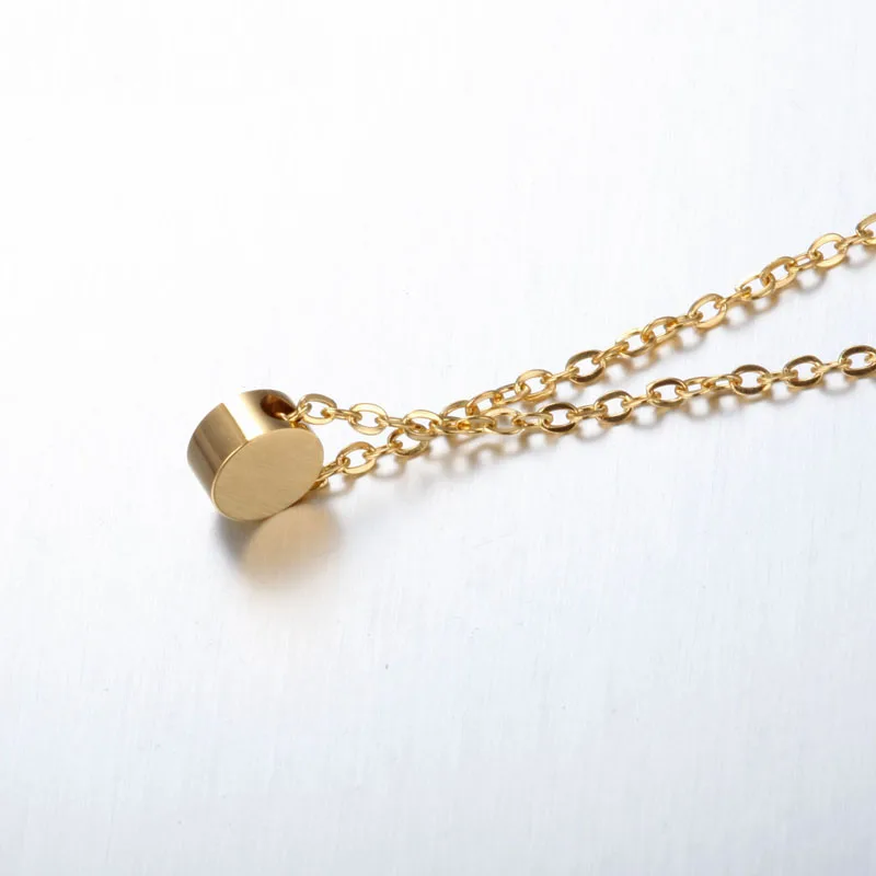 Hot sale stainless steel round dot simple gold necklace gold chain necklace designs