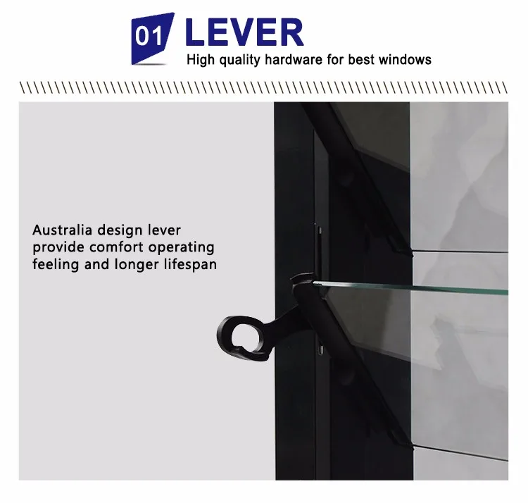 Aluminium  AU & NZ standard  heat protection bathroom jalousie windows