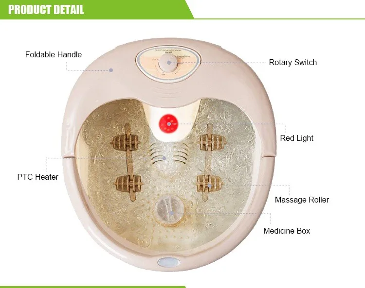 Electric Vibrating Blood Circulation Foot Spa Bubble Massage Machine