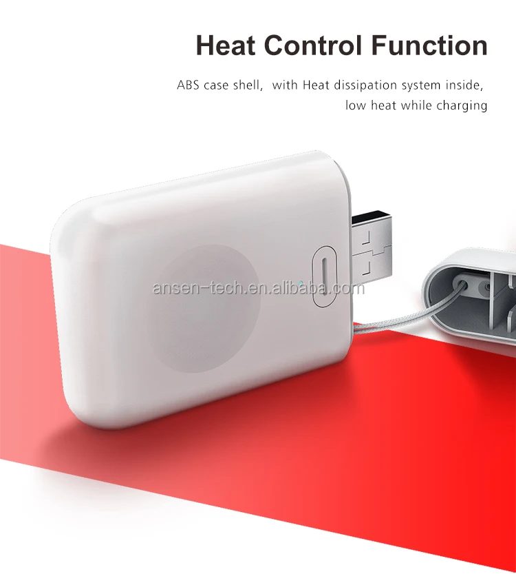 Mini wireless power bank case portable charging case for Apple Watch power bank for Apple smart watch 12345 - ANKUX.COM