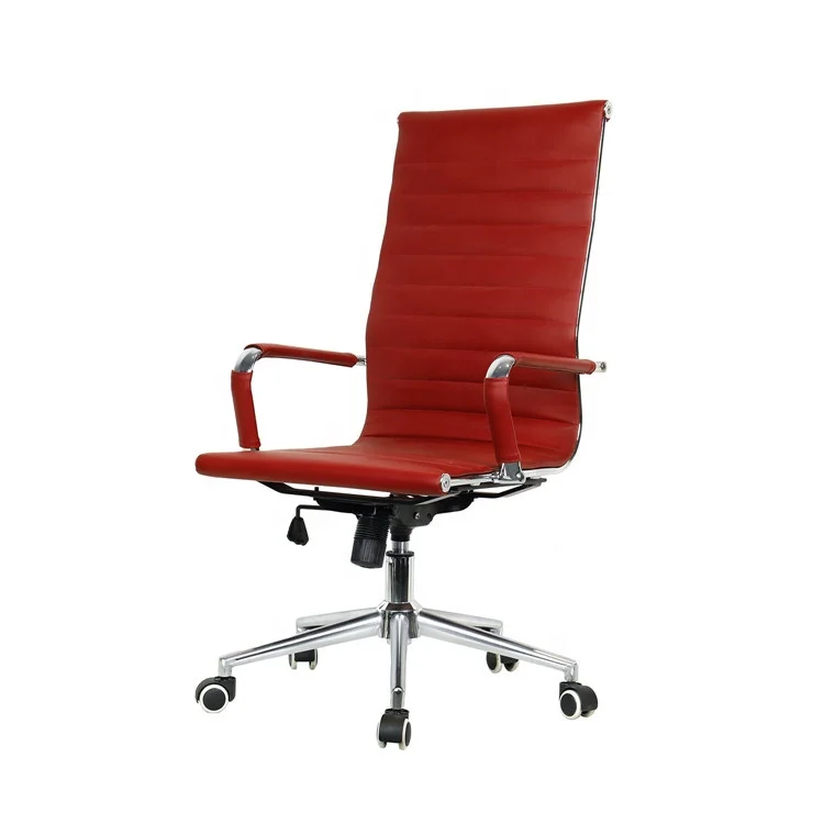 Red Leather Back Office Furniture Executive Pu/genuine Leather Office