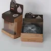 Custom paper foldable paper box with clear window for bubble soap packaging