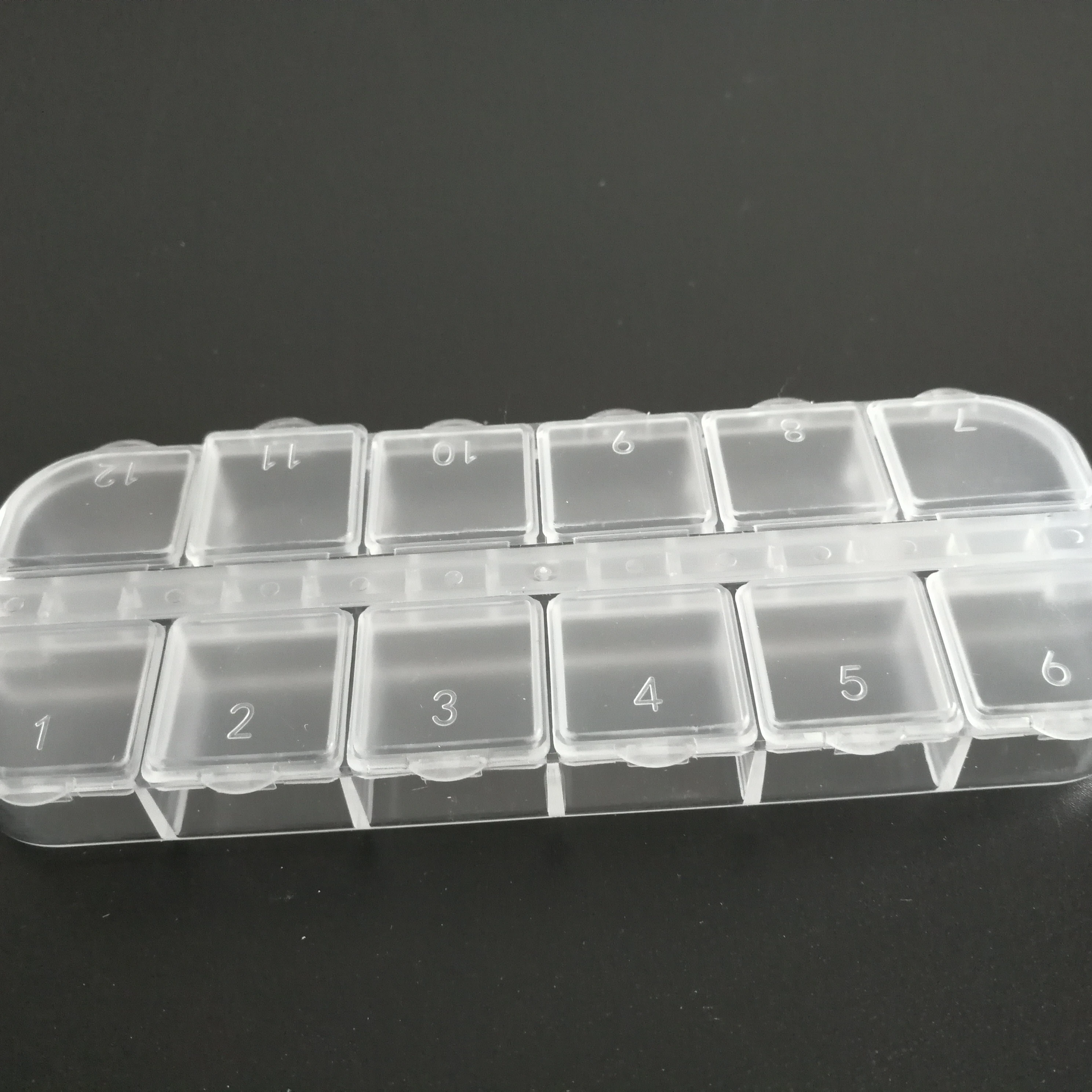 
custom nail polish plastic square box empty decoration clear Storage box 