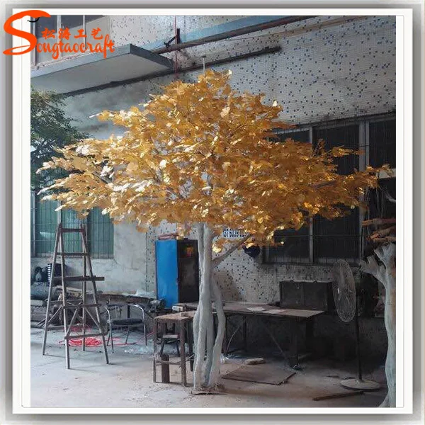 Large Outdoor Artificial Golden Tree Fake Decorative Wedding Wishing ...