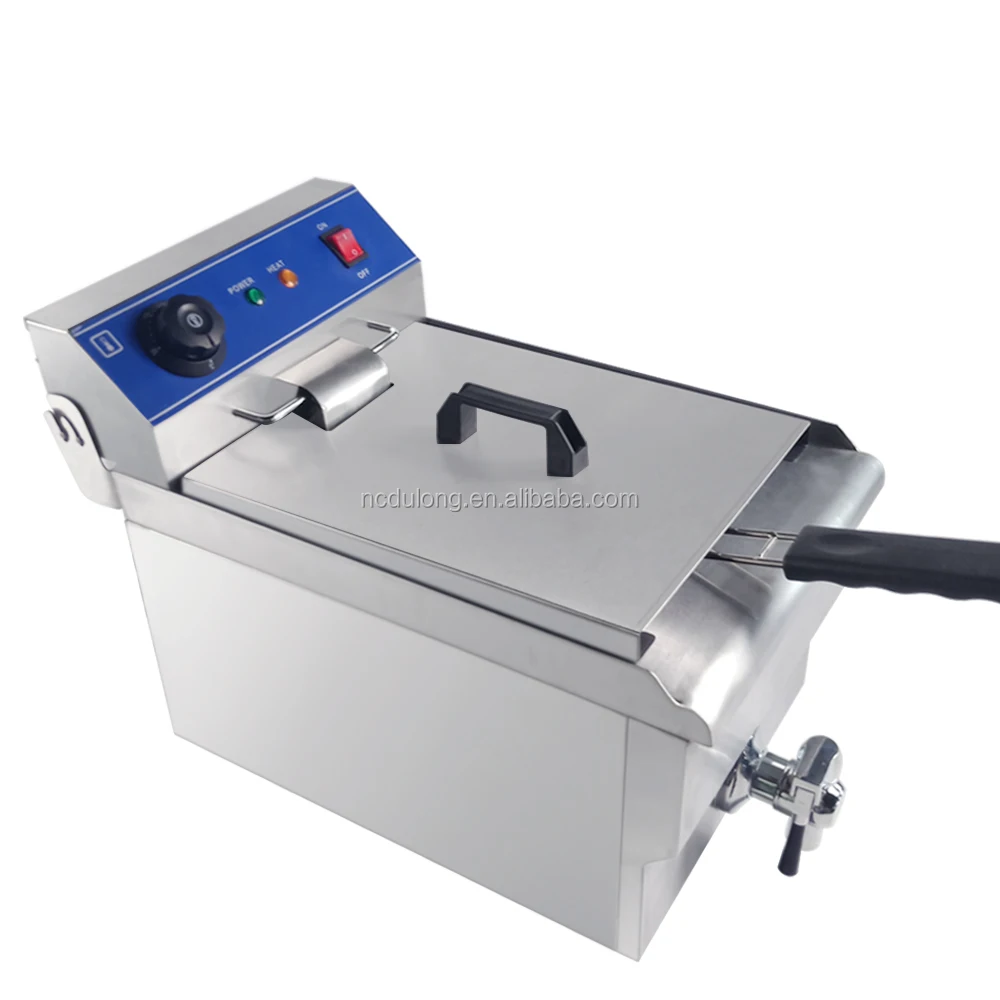 Stainless steel low wattage commercial electric deep fryer 10L for