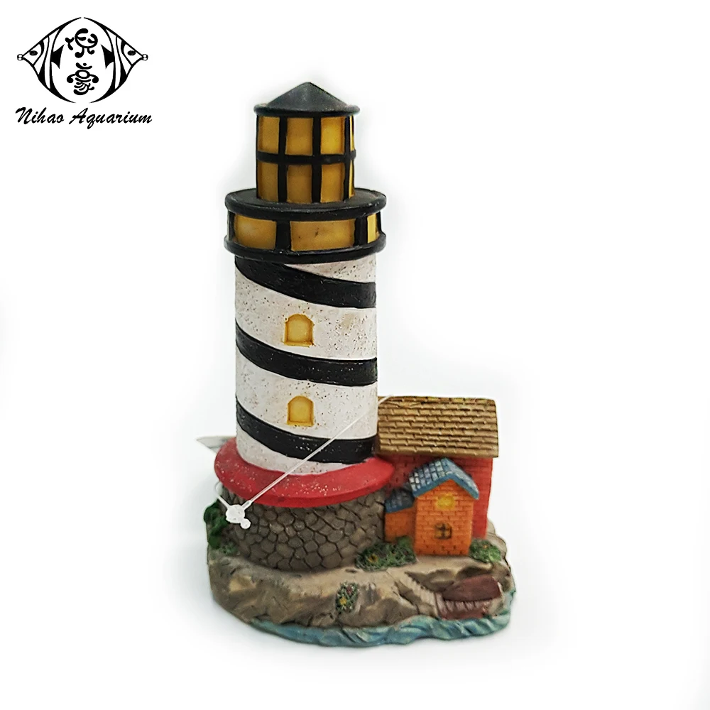 Coastline Scenery Seacoast Tower Resin Craft Resin Lighthouse Figurines
