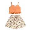 2019 Kids Summer Explosion Models Europe and the United States Baby Girl Suit Sling Jacket And Flower Two Set Dress
