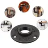 1/2" 3/4" Floor Flange Malleable Iron Pipe Fittings 3-holes Flanges For Handrail Wall Mount BST Threaded