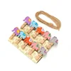 Christmas Decorative Ornament Cute Cartoon Wooden Hanging Photo Note Clip