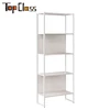 Home furniture cheap 4 Tier simple white wood cube bookcase shelf