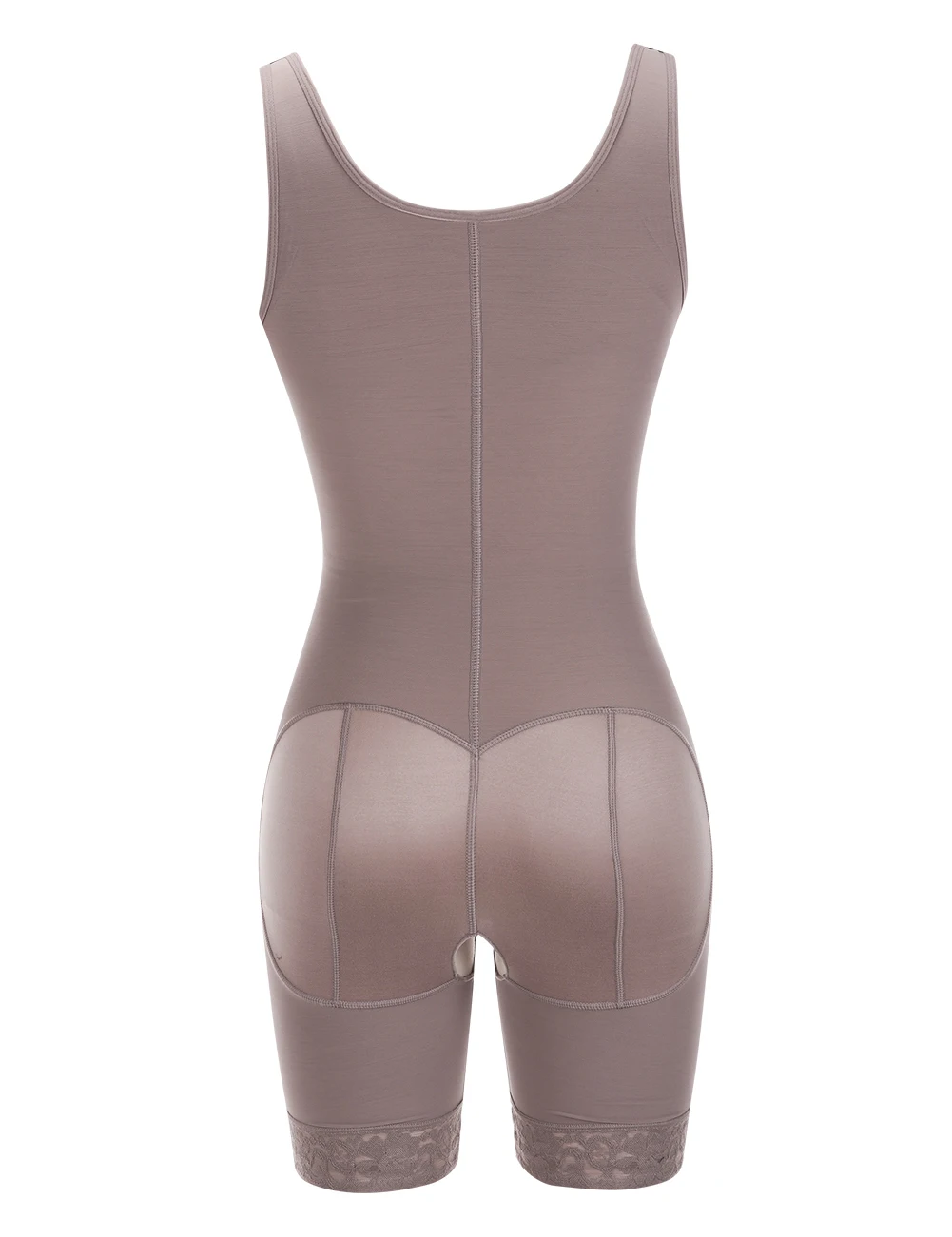 Plus Size Shapewear Open Crotch Bodysuit Zipper Hooks Comfort Antihem