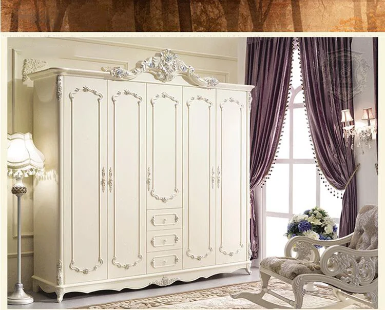 four door wardrobe antique European whole wardrobe French bedroom furniture wardrobe p10181
