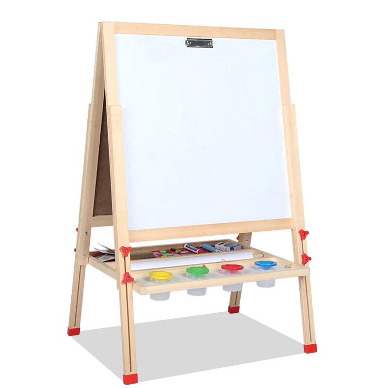 
Professional Adjustable Wooden Stand Display Painting Flip Chart Easel for Kids Drawing 