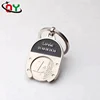 New design popular cute make your own logo metal key wallet chain customized key chains words key rings