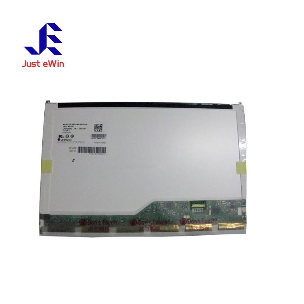 Dell E6410 LCD panel close-up showing LTN141AT16 label and 30-pin connector