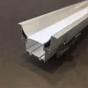 China Rectangle deep recessed led aluminum extrusion enclosure with plate for led strip