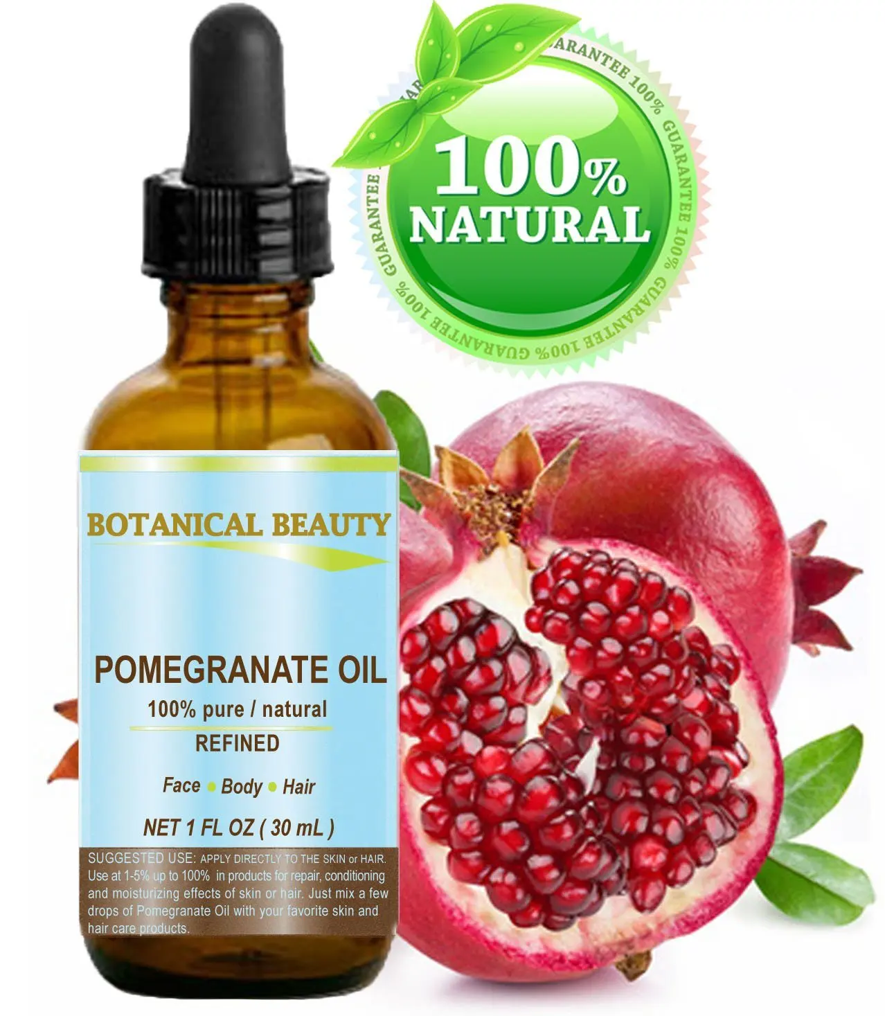 Pomegranate seed certified organic pure virgin oil