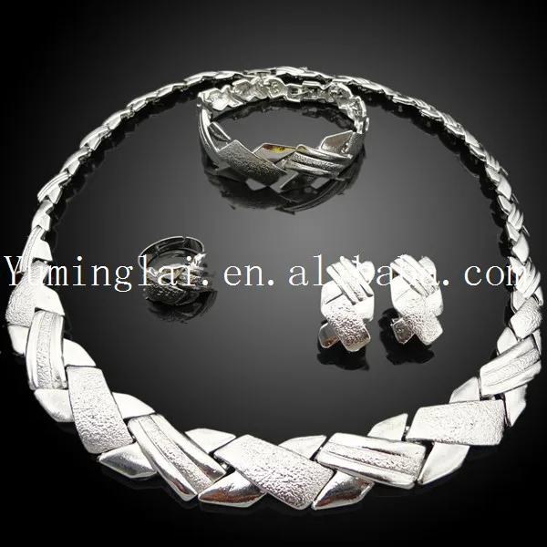 اطقم المعلم كرسكنديور  زمرد Woven-design-African-silver-jewelry-925-sterling