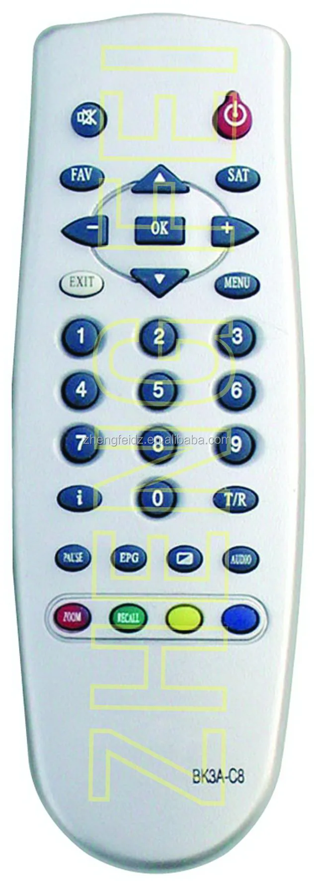 sat receiver remote control use for Alfa Gold Digital, View remote for