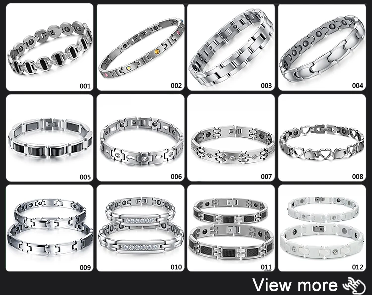 Manufacturer Stainless Steel Mens Infrared Ion Magnet Germanium Bracelet Japan