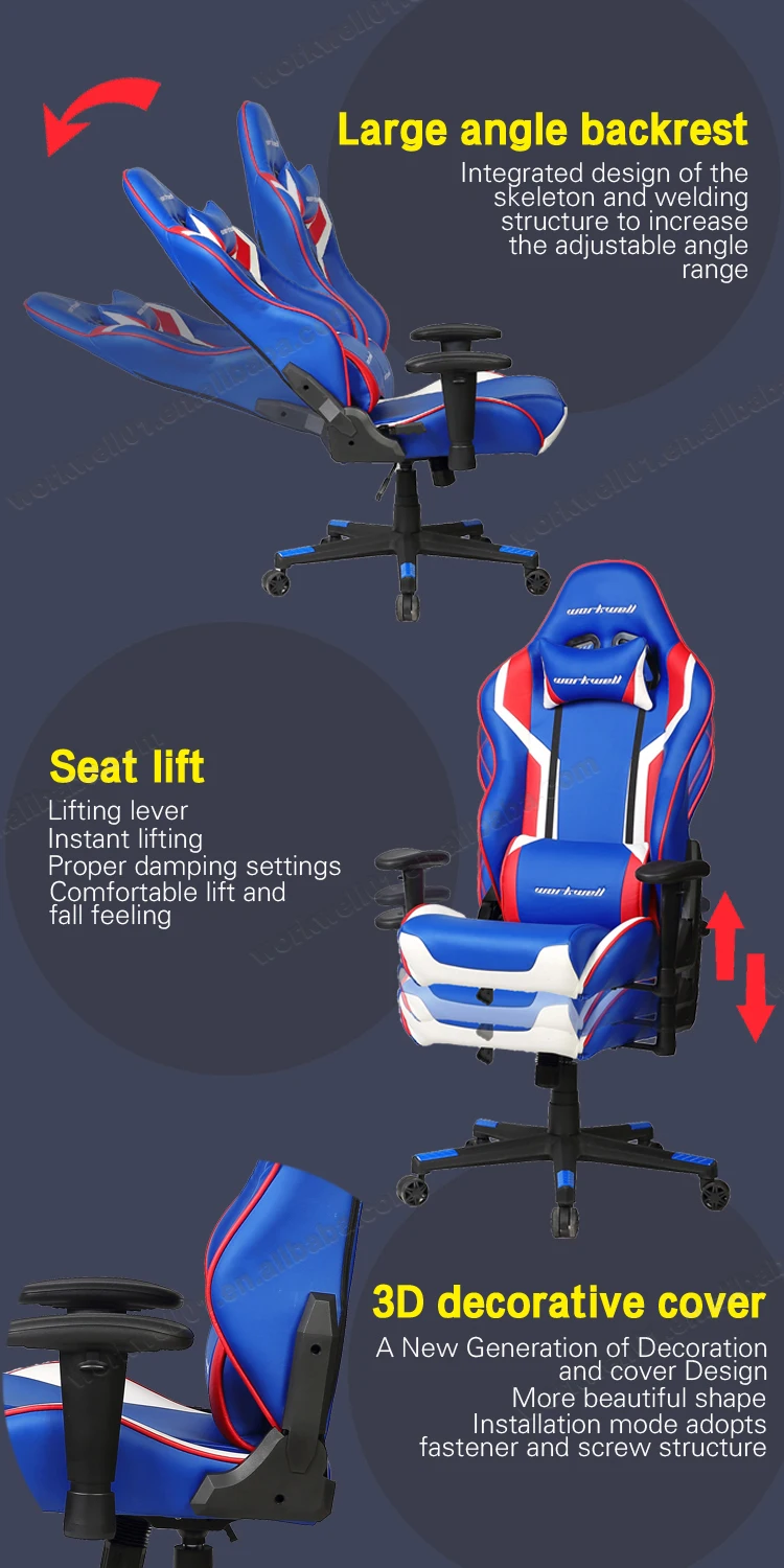 Workwell Wholesale Office Furniture Durable Green Color Optional Gaming