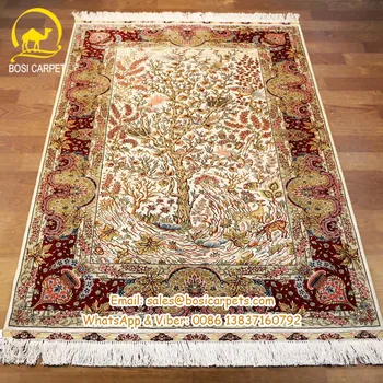 Top Quality 3x5 Hand Made Handknotted Persian Silk Rug Iranian Hand Made Handknotted Persian Silk Rug