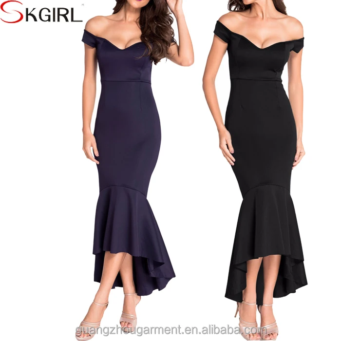 Special Occasion Women Formal Off Shoulder Bodycon Mermaid Maxi