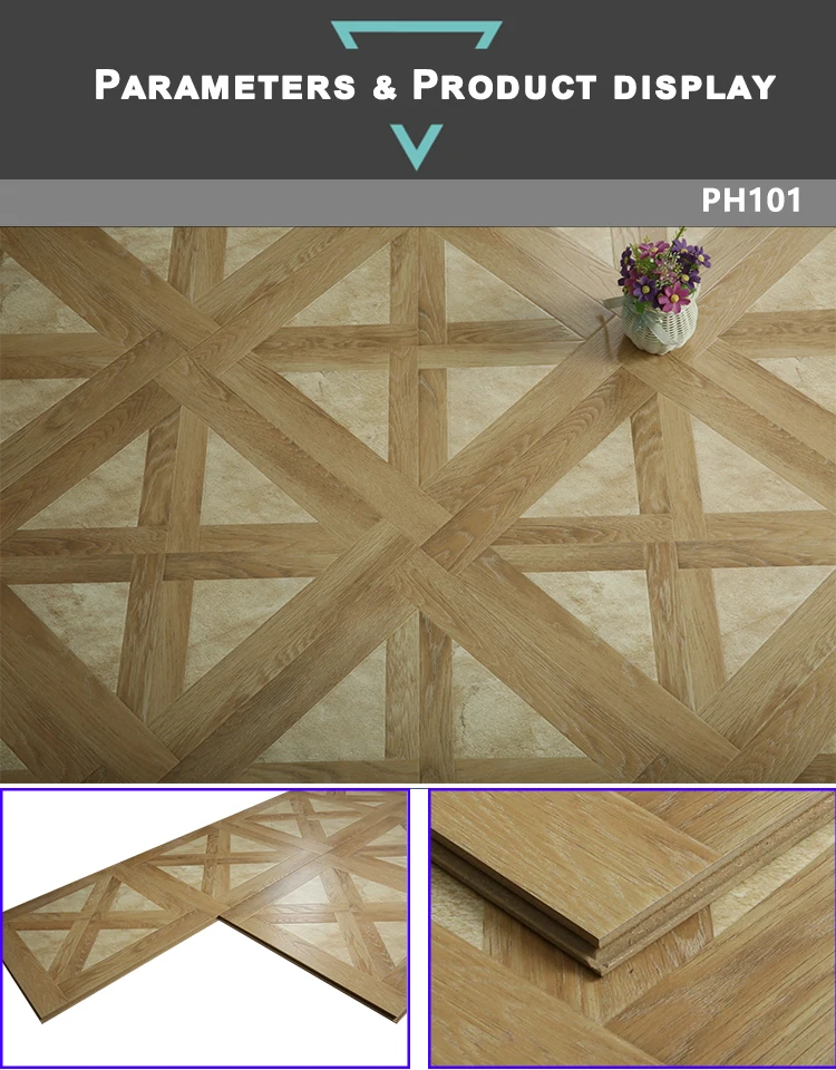 New Color Oak Laminate Parquet Flooring E0 E1