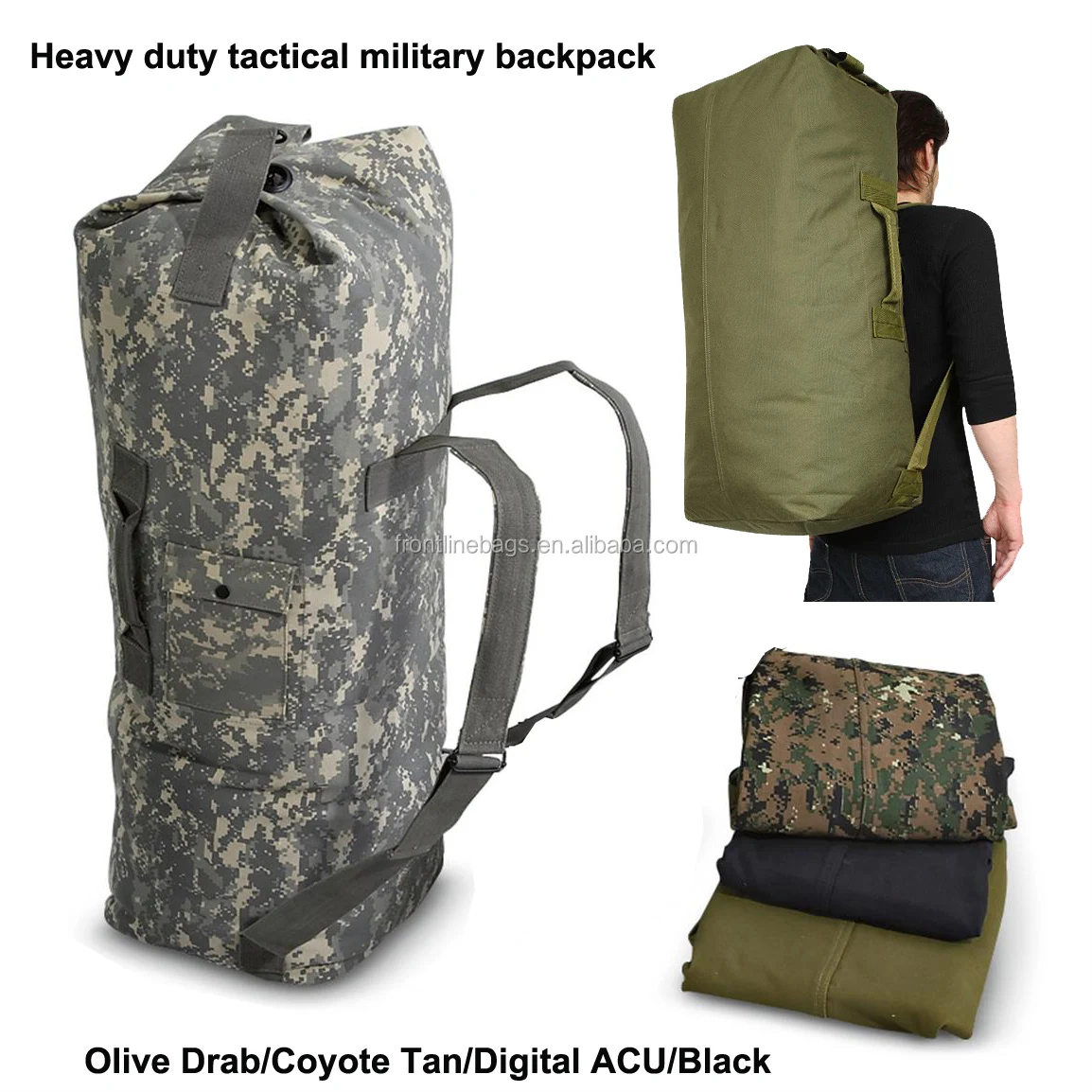 canvas duffle bag