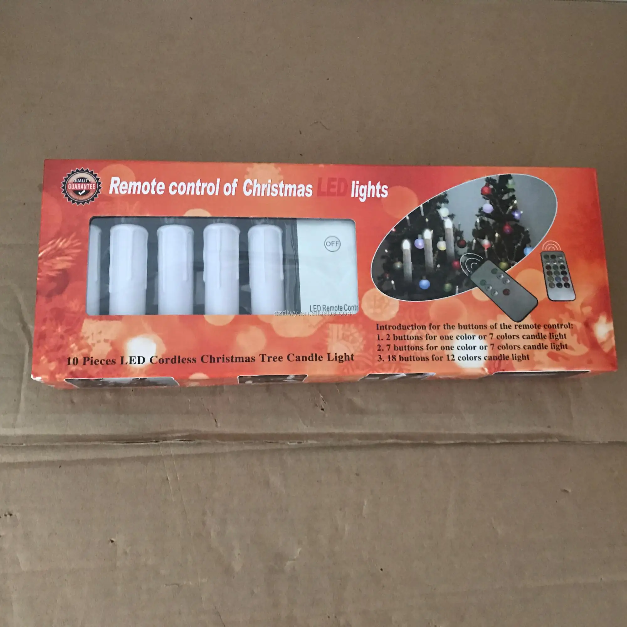 Wireless Christmas Tree Light Remote Control Led Candles Set Of 10