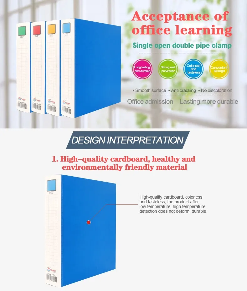 Tubing Pipe Binder Double Clamp Metal Clip File Folder With Spring Clip