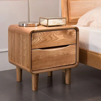 Simple Bedside Table Bedroom Furniture White Oak Nightstand With Drawer Buy Nightstand With Drawers Bedside Table Bedroom Furniture Nightstand