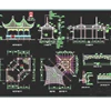 archaized Chinese steel structure building pavilion design