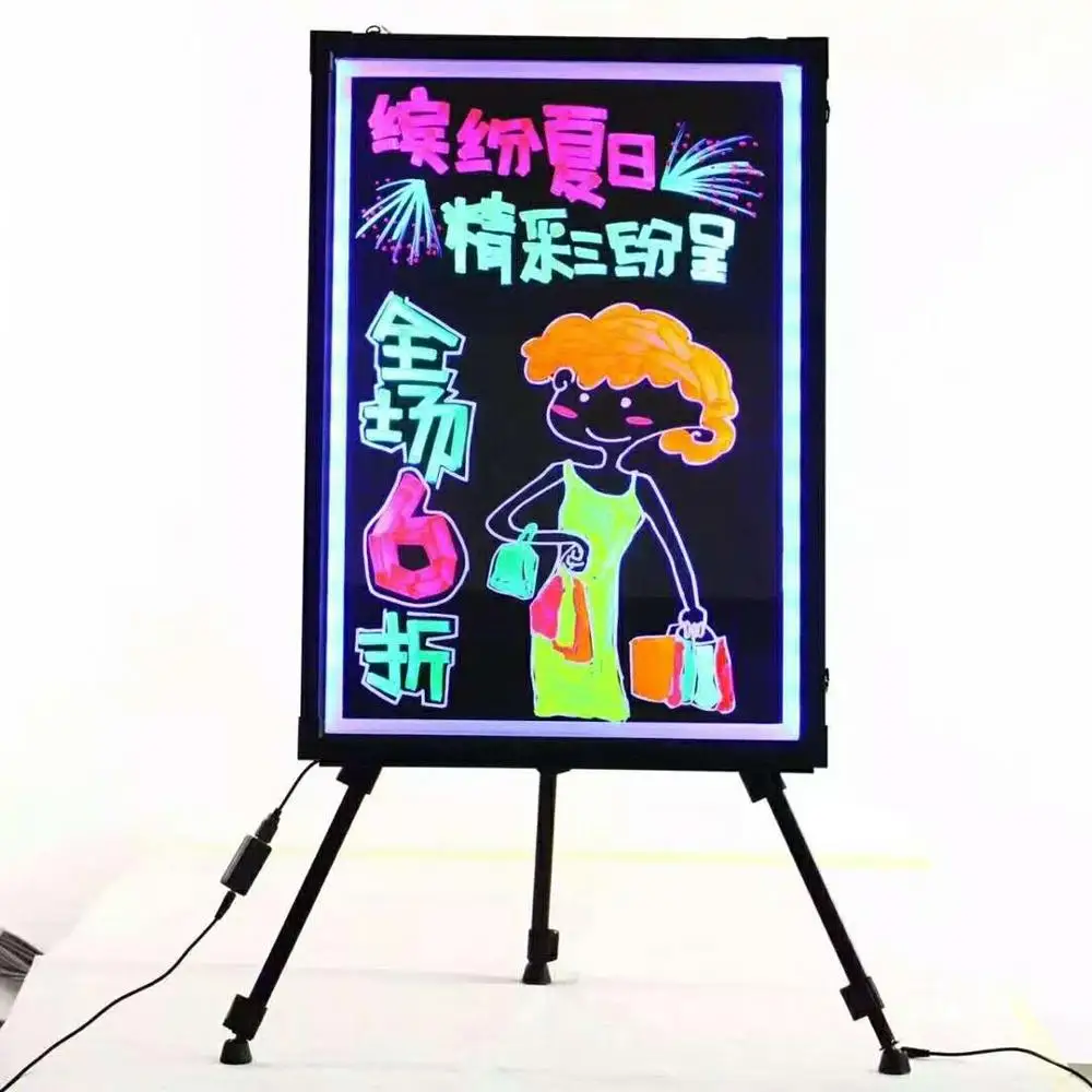 Hot Sales 60*80cm High Brightness LED Fluorescent Writing Board Restaurant Message Sign