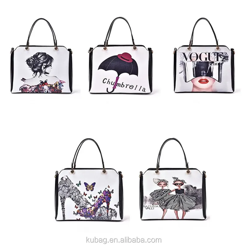 cartoon girl tote bag