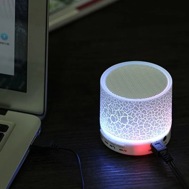 2017 LED Portable Mini Speakers Wireless Speaker With TF USB FM Radio - ANKUX.COM