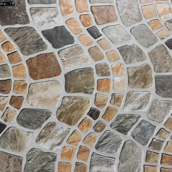 Foshan Guci 400x400mm Rustic Stone Ceramic Tile Outdoor Garden