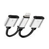 Trending products 2019 new arrivals Audio usb cable 2 in 1 multi charging splitter for iphone charger