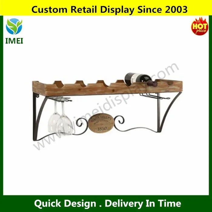 Wood And Wrought Iron Wine Bottle Shelf With Gl Holder Rack Ym5 1484 Storage Display Stand Bathroom Wood And Wrought Iron Wine Bottle Shelf With Gl Holder Rack Ym5 1484 Storage Display Stand Bathroom