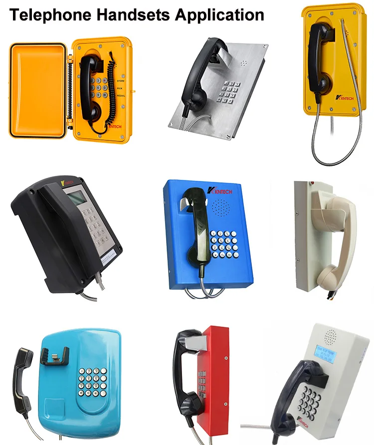 Industrial Telephone Handset Armoured Cord Round Telephone Handset