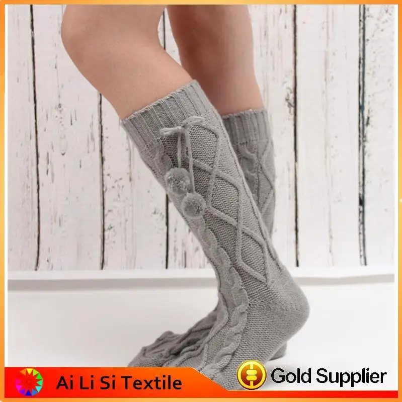 High Quality Handmade Knitted Boot Socks Casual Knitted Ladies Boot Socks With Great Price