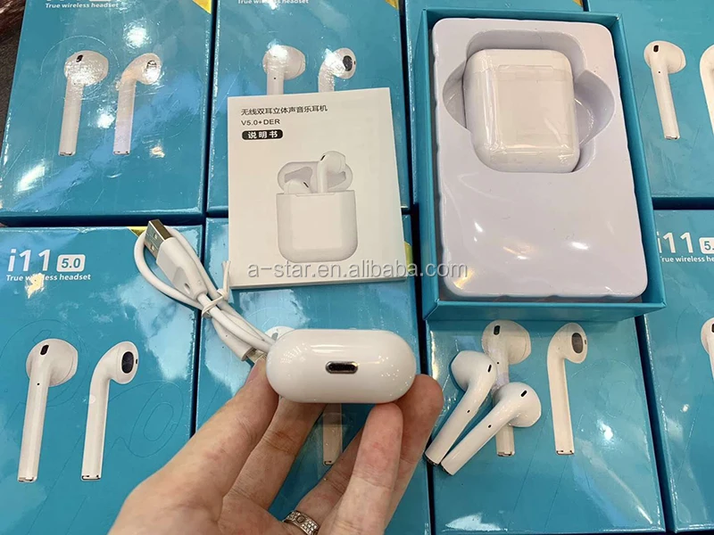 G&ecirc;meos i11 TWS 5.0 controle de toque Verdadeiro BT Stereo Fone de Ouvido fone de ouvido Fones de Ouvido Sem Fio Com Caso De Carregamento - ANKUX.COM