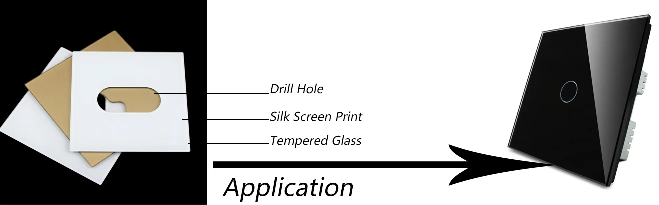 High Quality Tempered Glass Panels for Wall Sockets Light Lowes Switch Plates Glass Frame